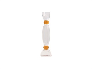 Anemone candle holder, amber 22 cm